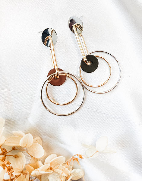 Dual toned statement handcrafted earrings