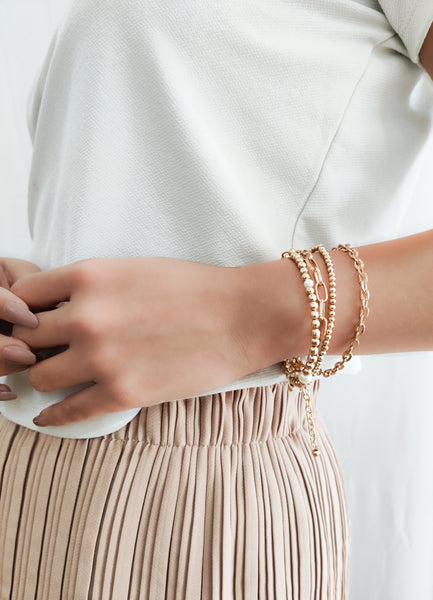 Golden Handcrafted Stack Bracelet