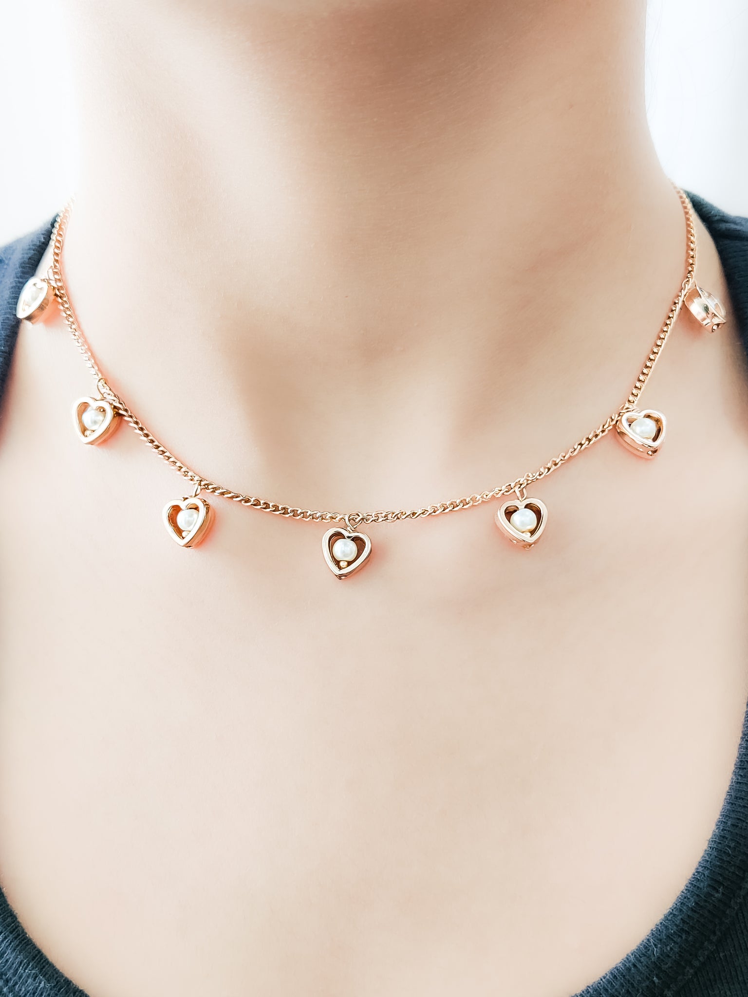 Dainty handcrafted heart necklace