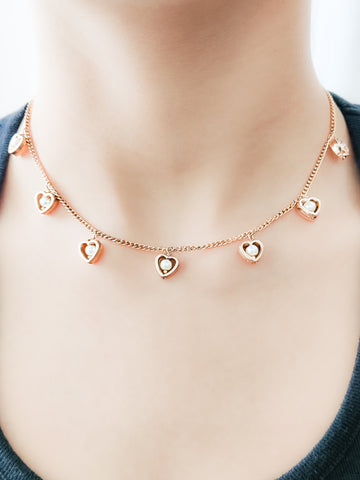 Dainty handcrafted heart necklace