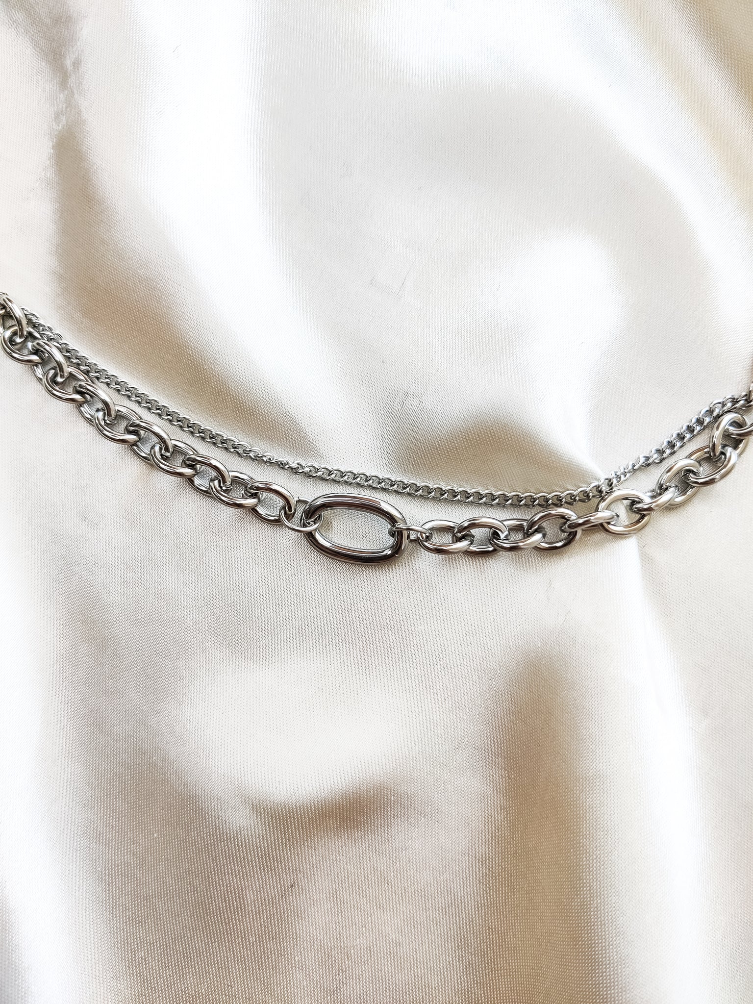 Double layer silver handcrafted bracelet