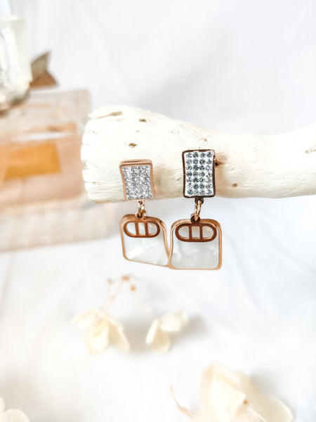 Mother of pearl handcrafted earrings