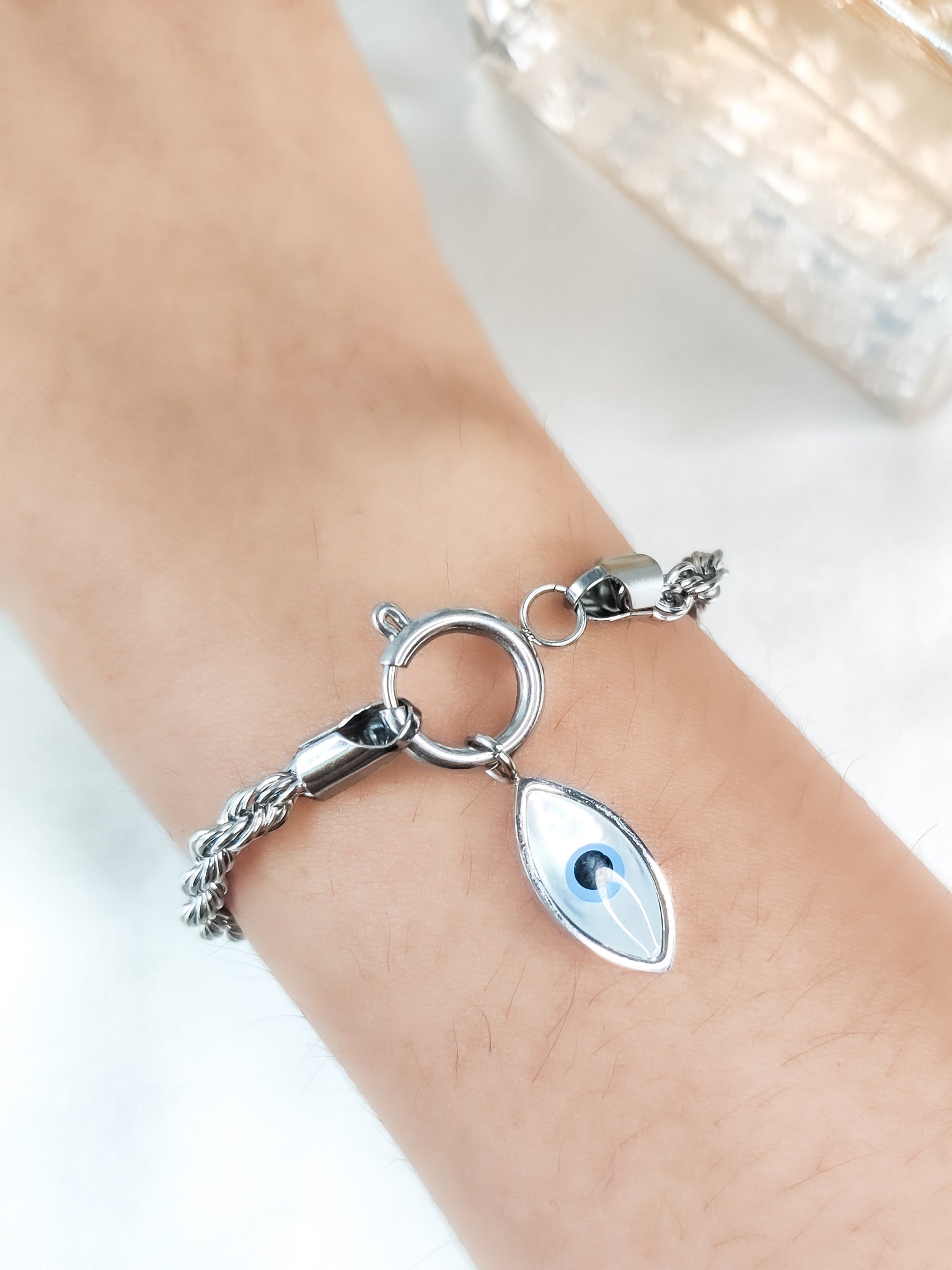 Evil eye waterproof handcrafted bracelet