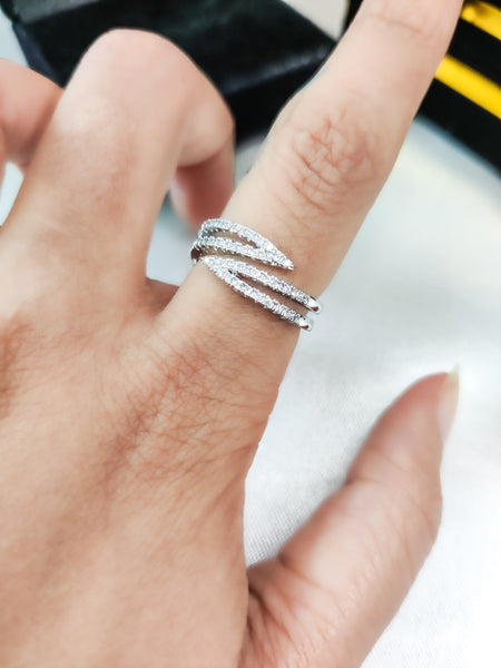 Handcrafted silver Waterproof adjustable ring