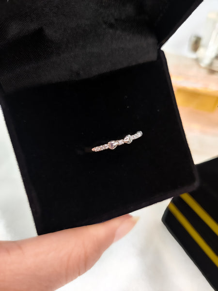 Dainty bow handcrafted waterproof ring