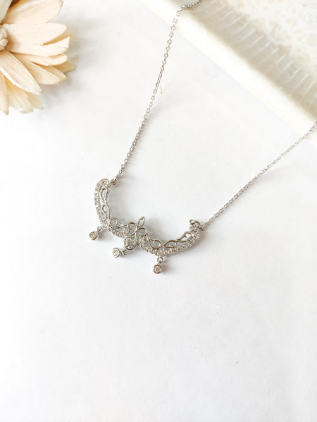 Handcrafted silver princess necklace