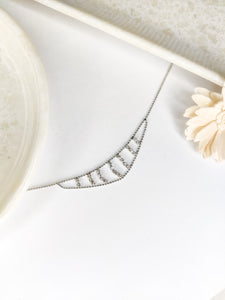 Silver handcrafted Waterproof double layered cz anklet