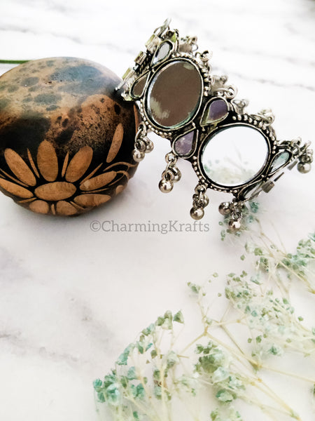 Round Mirrors Oxidized Bohemian Bracelet