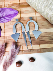 Silver Spike Handcrafted Earrings