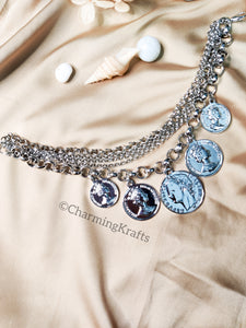 Multilayered Coin Charms Layered Handcrafted Bracelet
