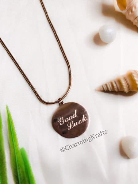 Good Luck Rose gold handcrafted Necklace
