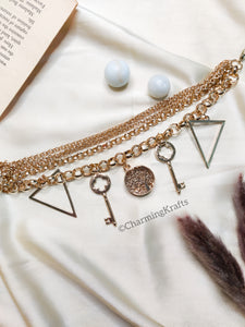 Lock and Key (Golden Layered Handcrafted Bracelet)
